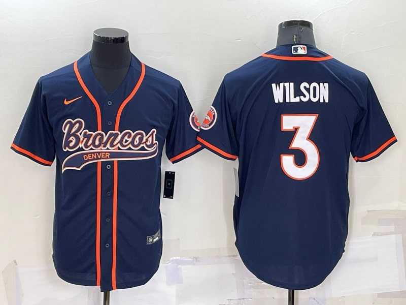 Denver Broncos 3 Russell Wilson Nvay Blue Men's Stitched Cool Base Nike Baseball Jersey,We sell and wholesale Denver Broncos 3 Russell Wilson Nvay Blue Men's Stitched Cool Base Nike Baseball Jersey on line form chian!